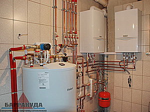 Котельная двух одноконтурных котлах Vaillant и бойлере косвенного нагрева — Барракуда - Современные системы отопления Котельная двух одноконтурных котлах Vaillant и бойлере косвенного нагрева — Барракуда - Современные системы отопления