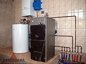 Котельная на одноконтурном настенном котле Vaillant и бойлере косвенного нагрева. Резерв - твердотопливный котел SIME — Барракуда - Современные системы отопления Котельная на одноконтурном настенном котле Vaillant и бойлере косвенного нагрева. Резерв - твердотопливный котел SIME — Барракуда - Современные системы отопления
