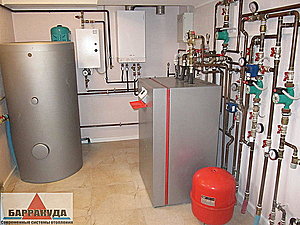 Котельная на тепловом насосе VIESSMANN, пиковый доводчик - настенный газовый котел. — Барракуда - Современные системы отопления Котельная на тепловом насосе VIESSMANN, пиковый доводчик - настенный газовый котел. — Барракуда - Современные системы отопления