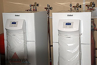 Котельная каскаде на двух тепловых насосах Vaillant, пиковый доводчик - настенный газовый котел — Барракуда - Современные системы отопления Котельная каскаде на двух тепловых насосах Vaillant, пиковый доводчик - настенный газовый котел — Барракуда - Современные системы отопления