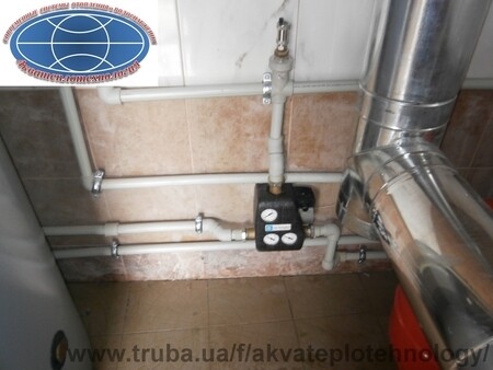 Монтаж твердотопливного котла.