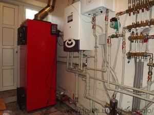 Установка твердопаливного котла &mdash; АЛЕКСТЕПЛО