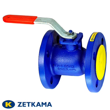Кран кульовий фланцевий чавунний ZETKAMA 565 Ду65 Ру16