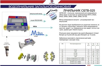 Лічильник води ультразвуковий ДСТУ EN ISO 4064