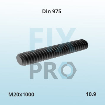 Шпилька різьбова DIN 975 Нержавіюча А2 А4 високоміцні 10.9 12.9 Fix Pro