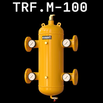 Гідрострелка сепаратор TRF.M-100 фланцев. з магнітним улавлювачем Ду100 з манометрами 16bar KVANT Air DiRT