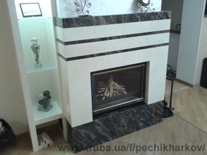 Мраморный портал с топкой Laudel &mdash; Печкин дом