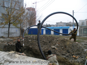 Укладка трубы FibreFlex &mdash; Полимертепло-Харьков