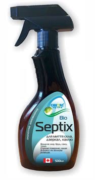 Біопрепарат Bio SEPTIX для миття скла, дзеркал, кахлю