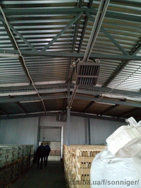 Отопление склада с помощью тепловентиляторов SONNIGER Heater