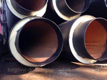 Теплоізольована труба для тепломережі діаметр 820/1000 (ПЕ/Спіро) Теплоізольована труба для тепломережі діаметр 820/1000 (ПЕ/Спіро)