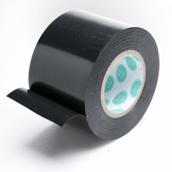 Лента ПВХ черная для синтетического вспененного каучука 50ммх25м