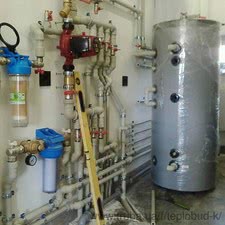 Монтаж аккумулирующей ёмкости 500 литров &mdash; Теплобуд