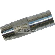 Штуцер шланговый нержавеющий Ду 15 (1/2") AISI 304 (без шестигранника)