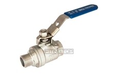 Кран шаровой нержавеющий Ду 15 (1/2") AISI304 с наружной резьбой