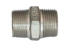 Ниппель нержавеющий Ду 15 (1/2") AISI 304 с шестигранником