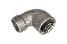 Відвід нержавіючий з зовнішньою різьбою Ду 15 (1/2 ") AISI 304