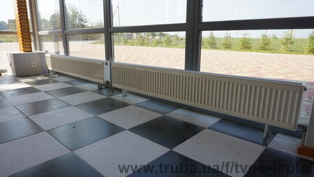 Монтаж системы опалення в магазине 500м