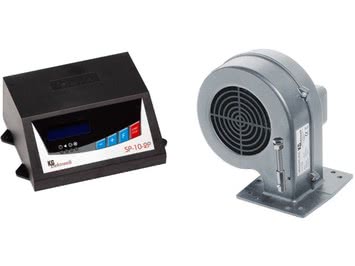Комплект автоматики для твердопаливних котлів KG Elektronik SP-10 2P  + вентилятор DP 02