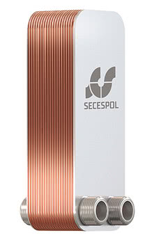 Пластинчастий паяний теплообмінник Secespol LA22-40-2-3/4 40-60 кВт