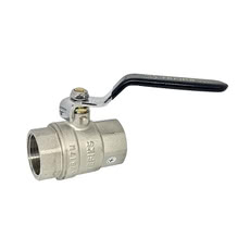 Кран шаровой муфтовый латунный ВР, ручка, PN40