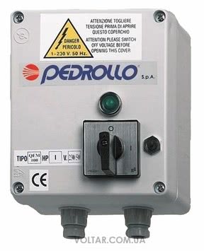 Пульт управления для однофазного погружного насоса Pedrollo QEM 075