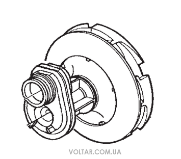 Эжектор с лопастью диффузора Pedrollo JCR 10M * JCR 12M * JCR 15M