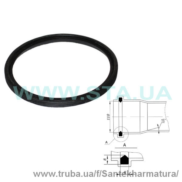 Новинка - уплотнитель (кольцо) для ПВХ трубы канализации 110мм