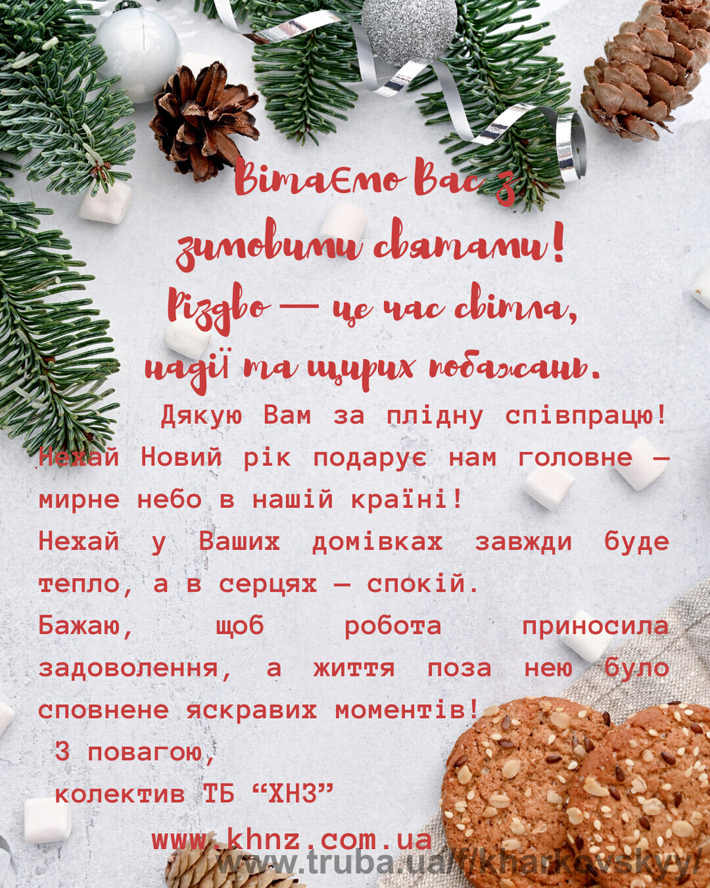 С Рождеством Христовым и наступающим Новым голом!