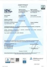 VBW Engineering получила сертификат TUV Rheinland