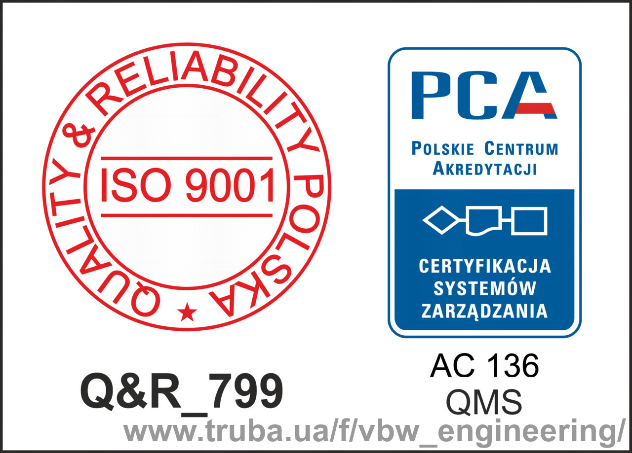 VBW Engineering отримали сертифікат ISO 9001:2015