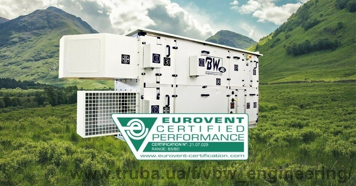 Компания VBW Engineering получила сертификат EUROVENT для установок BS и BD