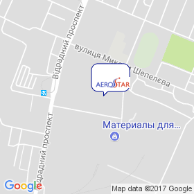 Аеростар на мапі Аеростар на мапі