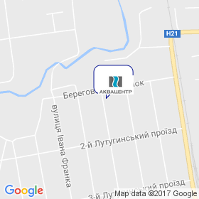 АкваЦентр Схiд на мапі