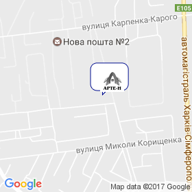 АРТЕ-Н на мапі АРТЕ-Н на мапі