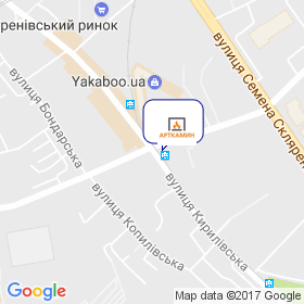 Арткамін на мапі Арткамін на мапі