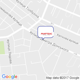 Мартекс на мапі