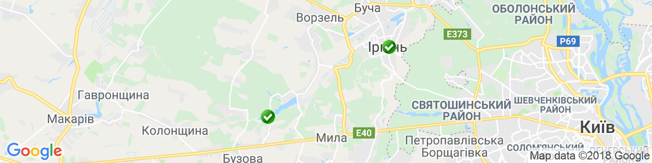 Карта об'єктів компанії Теплокомунсервіс