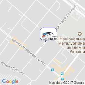 Овекон Сервіс на мапі
