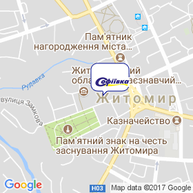 ДП Софіївка-Житомир на мапі