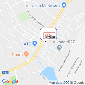 Сутиски на мапі