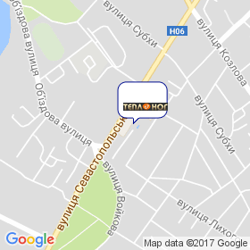 Теплоног на карте