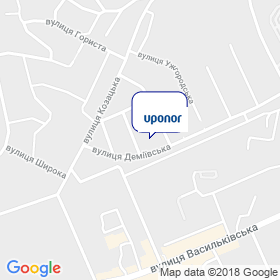 Упонор на мапі Упонор на мапі