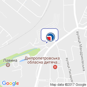 Водопад Дніпро на мапі