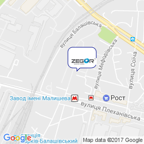 ZEGOR Украина TM на карте ZEGOR Украина TM на карте