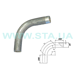 Отвод гнутый стальной оцинкованный с резьбой Ду20мм ГОСТ 3262-76