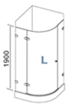 Ravak GlassLine 1/GSKK3-80L/R (-90L/R;-100L/R)