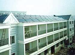 Водонагревательная солнечная система, гилиоколлектор для частных гостиниц, пансионатов и домов отдыха