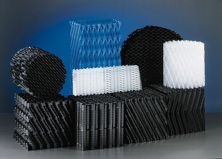 Полипропиленовые загрузки "2Н" для градирен, очистных сооружений (биофильтров, например в рыбном хозяйстве), дренажных систем