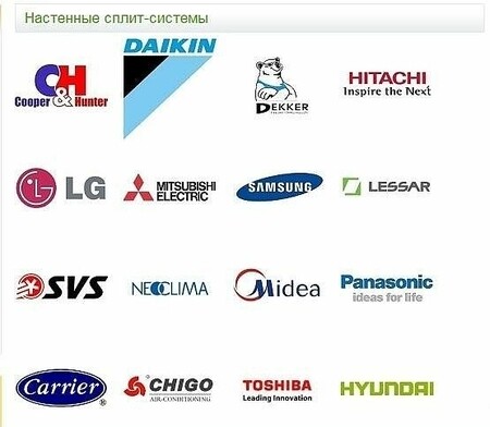 Кондиционеры. ВСЕ БРЕНДЫ